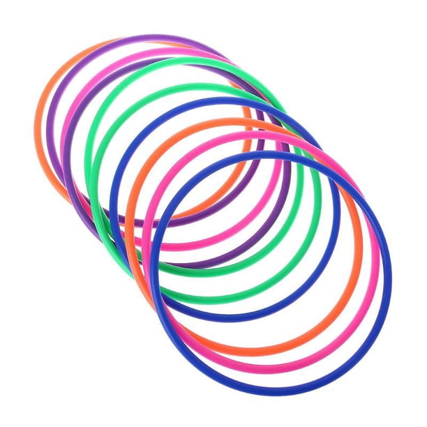 10 piezas de anillos de plástico para lanzar al blanco, juego de carnaval, parque, desarrollo de inteligencia para niños, juguete educativo de ejercicio