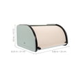 thumbnail image 2 of Milisten White Metal Bread Box with Roll Top Lid for Kitchen Countertop Storage, 2 of 8