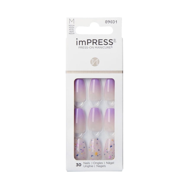 KISS ImPRESS Press-On - Fake Nails, 30 Count, Medium