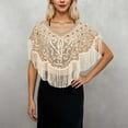 thumbnail image 1 of Châle à Franges Élégant pour Tenue de Soirée Formelle et Invités de Mariage Accessoire Idéal pour Robe de Soirée, 1 of 3