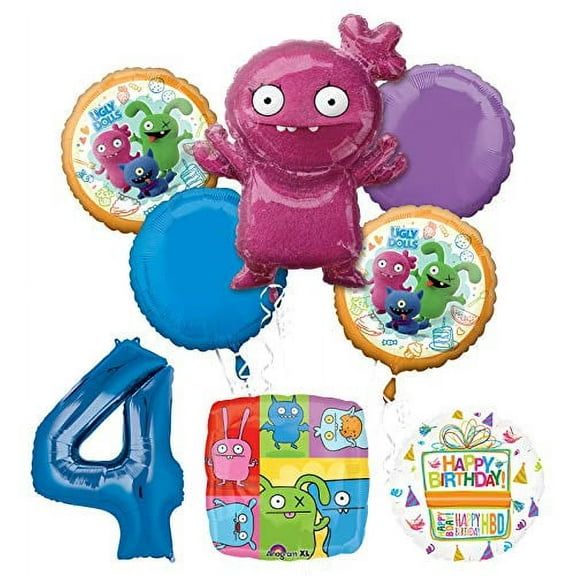 Ugly Dolls Party Supplies 4th Birthday Balloon Bouquet Decorations