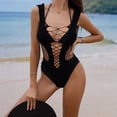 thumbnail image 5 of Women's Cut Out Fishnet Teddy Lingerie Mesh One Piece Bodysuit, 5 of 7