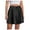 Black, variant on EDFBUYKRS Female Skirts Plus Size Skirts for Women Formal Women Satin High Waist Lace up A Line Short Skirt Solid Color Skirt