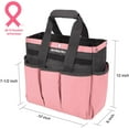 thumbnail image 3 of WORKPRO Garden Tool Bag, Pink Garden Tote Storage Bag with 8 Pockets, Polyester Oxford Cloth Tool Bag, Garden Tool Kit Holder (Tools Not Included), 12" x 12" x 6", Pink Ribbon, 3 of 7
