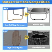 SEGMART 10ft Trampoline for Kids with Basketball Hoop and Enclosure Net/Ladder,Blue