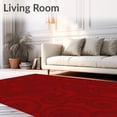 thumbnail image 2 of ODIKA 5'x7' Machine Washable Non-Slip Area Rug, Enchanting Twirl Symphony Decorative High Traffic Rug, Red, 579992, 2 of 7