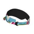 thumbnail image 2 of Daiia Pop Art Colorful Cows Pattern Sport Sun Visor Hats Visor Cap Adjustable Empty Top Baseball Cap Cotton Ball Caps for Women and Men, 2 of 7