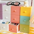 thumbnail image 2 of Portable Multifunctional Fully Open Makeup Organizer, Drawer Makeup Storage Box Desktop Sundry Storage Pen Container Home Office Art Supplies (1 Box), 2 of 8