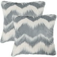 thumbnail image 7 of Home Soft Things Chevron Faux Fur Pillow Covers - Set of 2 - Grey - 20"x20", 7 of 7
