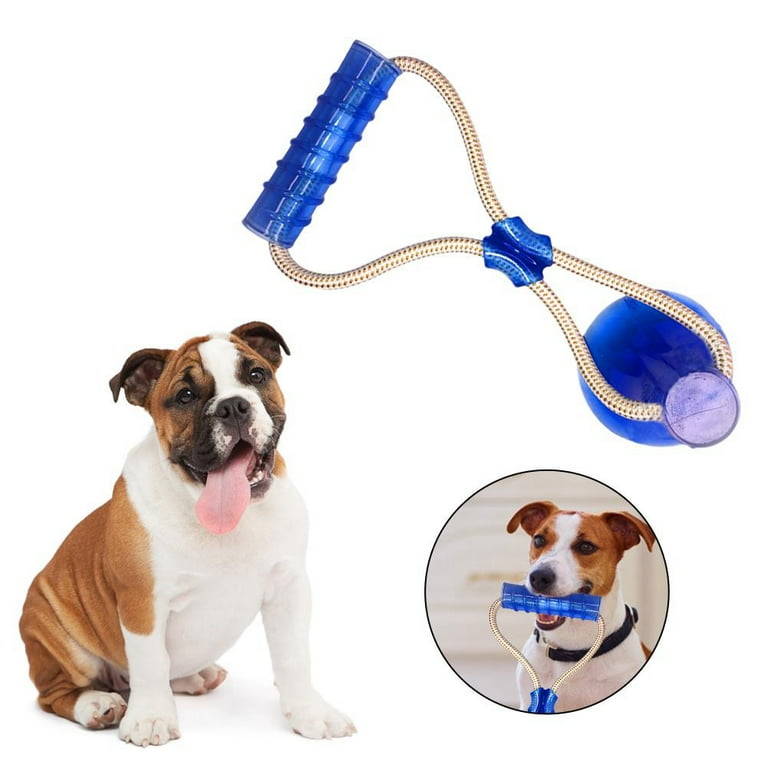 Dog Chew Toys Suction Cup Tug of War Toy Multifunction Interactive Pet  Aggressive Chewers Toothbrush Dog Toys Ball with Teeth Cleaning for Small  Large Dogs 