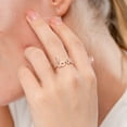thumbnail image 4 of ANGARA Natural Prong Set Diamond Cursive "LOVE" Ring in 14K Rose Gold for Women (Size-0.9mm| Color-I-J| Clarity-I1-I2) | April Birthstone, Anniversary, Jewelry Gift for Women | Natural Diamond Ring, 4 of 9