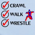 thumbnail image 2 of CafePress - Crawl Walk Wrestle Body Suit - Baby Light Bodysuit, Size Newborn - 24 Months, 2 of 4