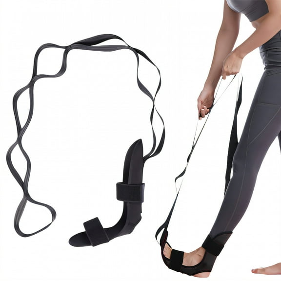 BESTSKY Stretching Strap,Ligament Extend Aid Stretch Straps with Loops,Yoga Straps for Stretching Home Gym Physical Therapy,Black