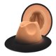 thumbnail image 1 of Sombrero Fedora de color degradado para mujeres y hombres Sombrero de fieltro de ala ancha (Camel+Black) brillar Electrónica, 1 of 2