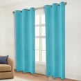 thumbnail image 2 of Superior Blackout Solid Light Filtering Grommet Curtain Panel Set, 46" x 84", Aqua, 2 of 14