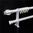 thumbnail image 3 of ruzhgo (White -2pcs) Roman pole bracket Curtain pole bracket - Side mounted double bracket, 3 of 6