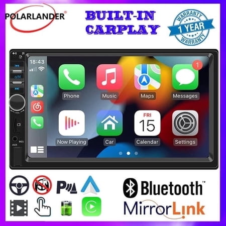 Car radio car Audio double DIN 7" Touch Screen Car Audio Receiver Bluetooth FM Radio Car MP6 Player USB/SD/AUX Hands Free Calling