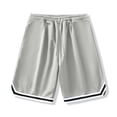 thumbnail image 6 of Yungyresw Baggy Basketball Shorts For Men Elastic Waist Quick Dry Lightweight Mesh Athletic Shorts Workout Running Casual Shorts Light Gray 2XL, 6 of 6