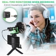 thumbnail image 6 of Universal Video Microphone w/ Shock Mount, Phone Stand, Windshield, Foam Cover, Shotgun Video Recording Microphone for Sony, Nikon, Canon DSLR Camera＆iPhone, Android Phone, Rechargeable(Work 10 Hrs), 6 of 11