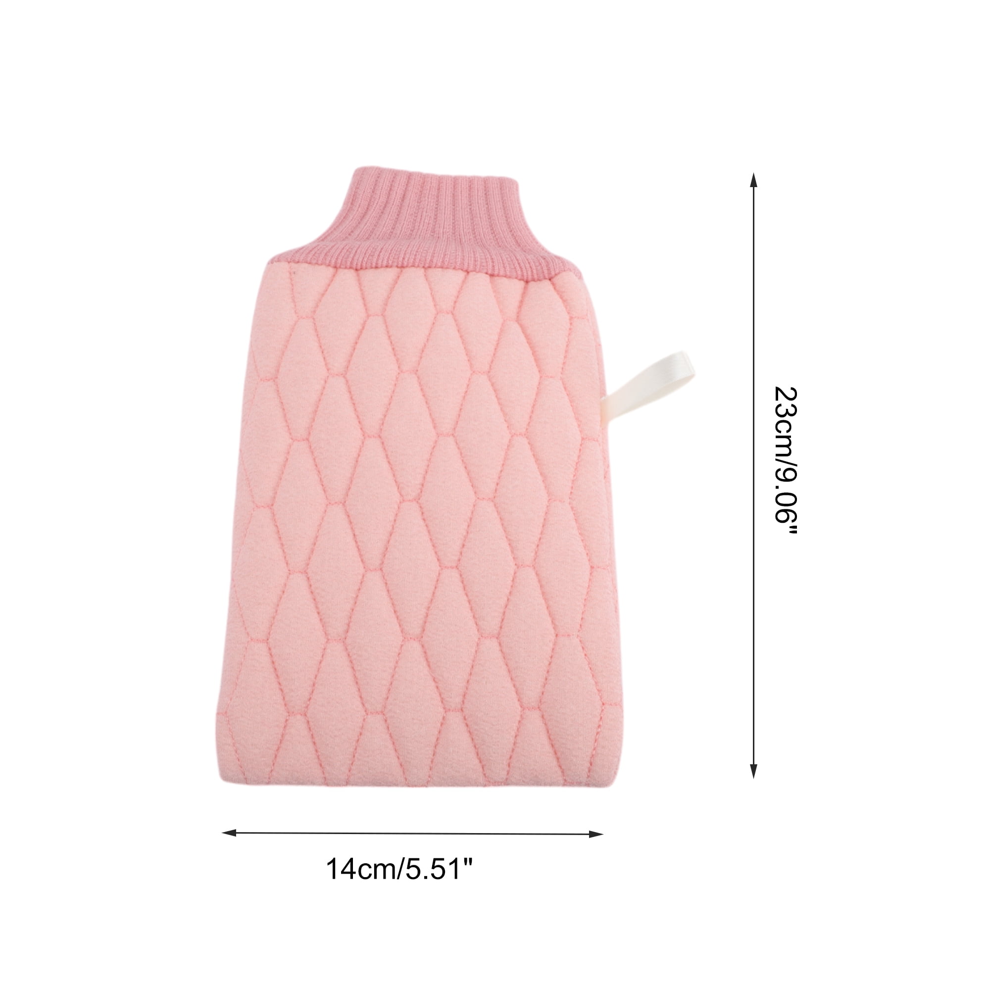 Unique Bargains Double-sided Bath Towel for Shower Room 5.51"x9.06" 1 Pc Pink