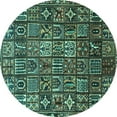 thumbnail image 1 of Ahgly Company Indoor Round Persian Turquoise Blue Traditional Area Rugs, 8' Round, 1 of 4