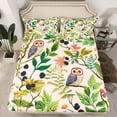 thumbnail image 2 of Castle Fairy Animal Owl Queen Sheet Sets for Boys Girls,Tree Leaves Bed Set, 2 of 7