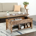 thumbnail image 4 of Gymax Lift Top Coffee Table w/ Storage Compartment Shelf Living Room Retro, 4 of 10