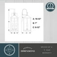 thumbnail image 5 of Old Town 2 Light Textured Black Transitional Outdoor Wall Lantern Clear Glass, 5 of 8
