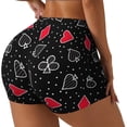 thumbnail image 2 of Kdxio Card Suits Print Workout Shorts for Women Seamless Soft Smooth Gym Yoga Scrunch Active Shorts, 2 of 5
