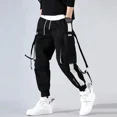 thumbnail image 2 of Pantalones de chándal de invierno para hombre, pantalones cargo para hombre, color blanco, forro polar, talla grande, nuevos, holgados, baratos, de licra, estilo Harajuku, holgados, 2 of 5