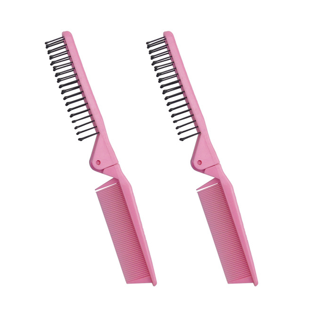 Foldable Hair Comb Portable Travel Hair Comb Brush Double Headed Anti