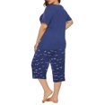 thumbnail image 4 of Langwyqu Plus Size Women Spring Summer 2 Piece Set Loungewear Sleepwear Female Casual Cotton Homewear Sport Suit, 4 of 5