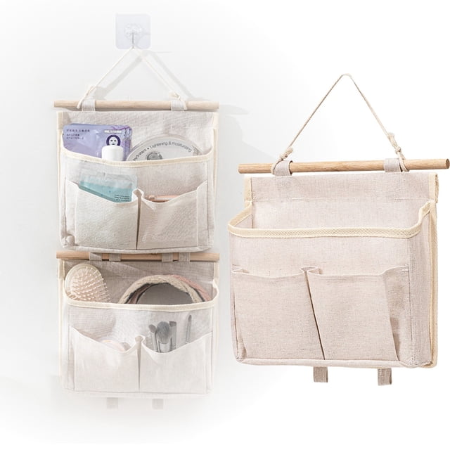 Home Textile Storage Wall Mounted Bag for Bedside and Dormitory—Foldable Hanging Organizer for Student Room Easy Bedside Storage Solution