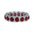 thumbnail image 2 of HeartsAndYou 5ct Natural Pink Ruby Cocktail Halo Full Eternity Band 100% 14k SOLID White Gold, 2 of 9