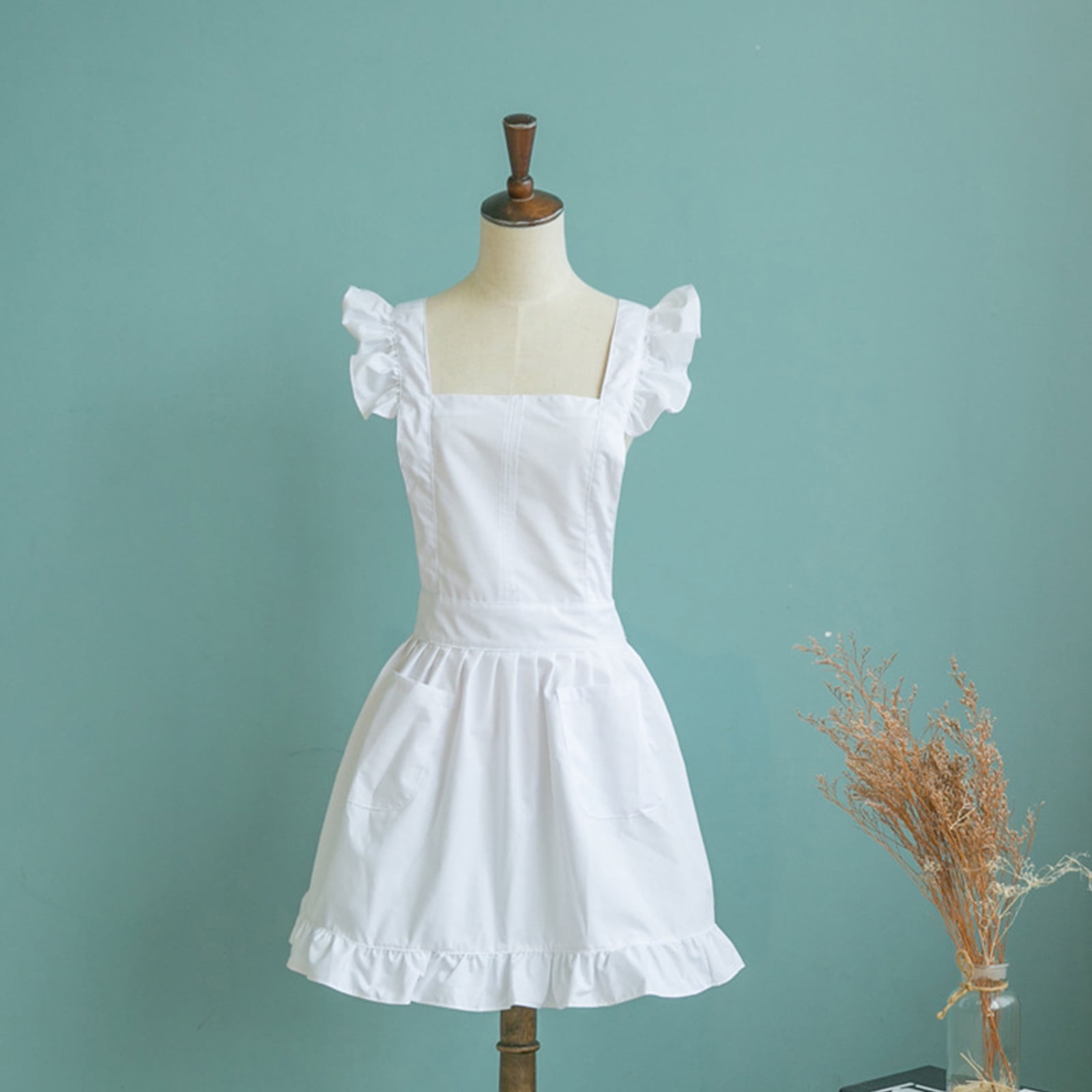 Frilly White Apron