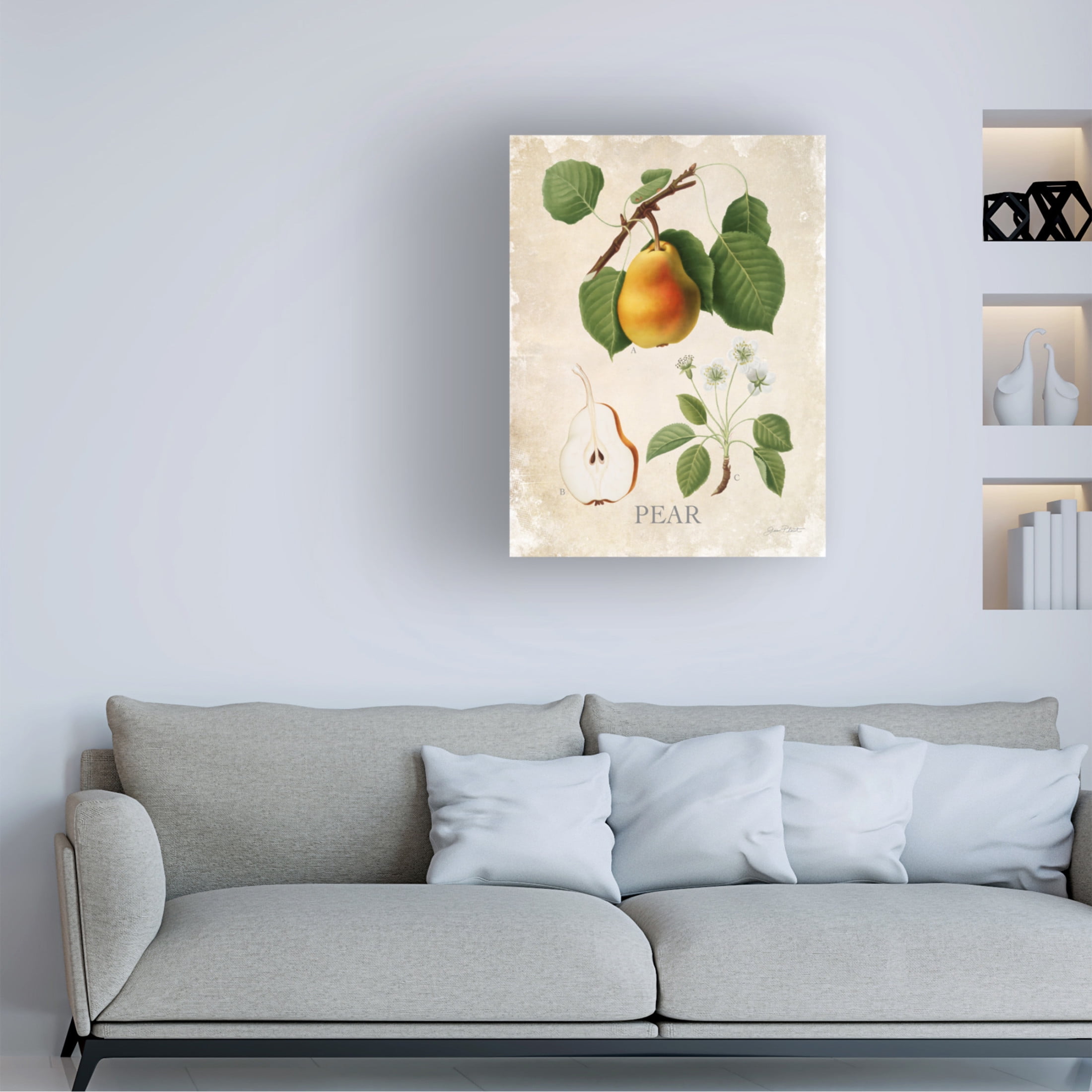 Canvas Wall Art - Jean Plout 'Luscious Fruit Study A' Wall Art for Living Room, Bedroom, or Office Décor by Trademark Fine Art - 35 x 47 Inches