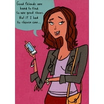Designer Greetings Good Friends : Woman on Cell Phone Funny / Humorous Feminine Birthday Card for Her : Woman : Women