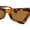 Tortoise - Brown, variant on Beveled Squared Geometric 2-tone Triangular Cat Eye Plastic Sunglasses All Black