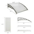 thumbnail image 6 of Zimtown 39"x29" Patio Outdoor Front Door Window Awning Patio Eaves Canopy PC Cover White & Gray, 6 of 7