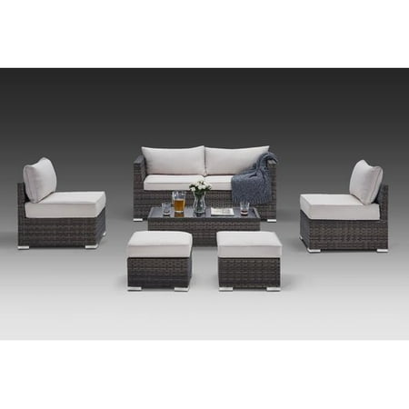 Orren Ellis Ahmed 6 Piece Rattan Sofa Seating Group With Cushions Orren Ellis Ahmed 6 Piece Rattan Sofa Seating Group With Cushions