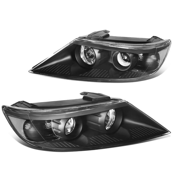 DNA Motoring For 11-13 Kia Sorento OE Style Black Clear Corner Projector Headlight Lamps Pair