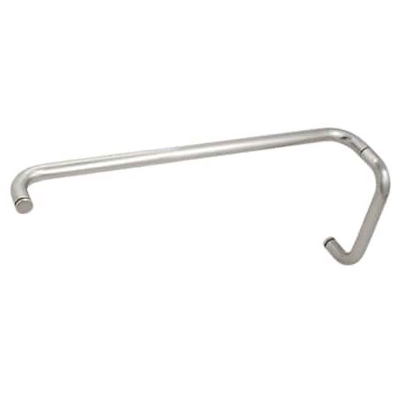 CRL BMNW8X22SC Satin Chrome 8" Pull Handle and 22" Towel Bar BM Series Combination Without Metal Washers