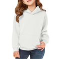 thumbnail image 4 of LIJCC Kid Boys Girls Solid Color Fleece Sweatshirt Basic Long Sleeve Athletic Hoody Pullover Hoodies with Pocket Fall Winter Casual Fitness Clothes, 4 of 8