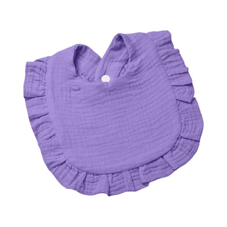 YOUYEDIAN Baby Bibs for Drooling and Teething Newborn Cute Drool Bibs Infant Casual Bibs for Baby Boy Girl (Dark Purple One Size)