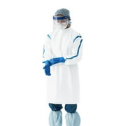 SMS 35 gsm, Elastic Wrists and Neck & Waist Ties Isolation Gowns, Pack of 25 Unisex 3X-Large