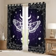 thumbnail image 2 of Homewish Animal Moth Blackout Curtains Set of 2 (52x84 Each) for Female Men,Gothic Skull Window Curtains,Exotic Style Curtains and Drapes,Luxury Bedroom Decor, 2 of 6