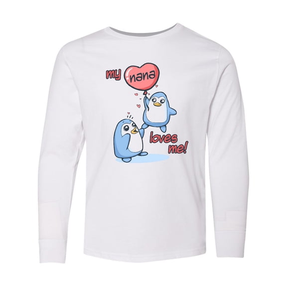 Inktastic My Nana Loves Me Long Sleeve Youth T-Shirt
