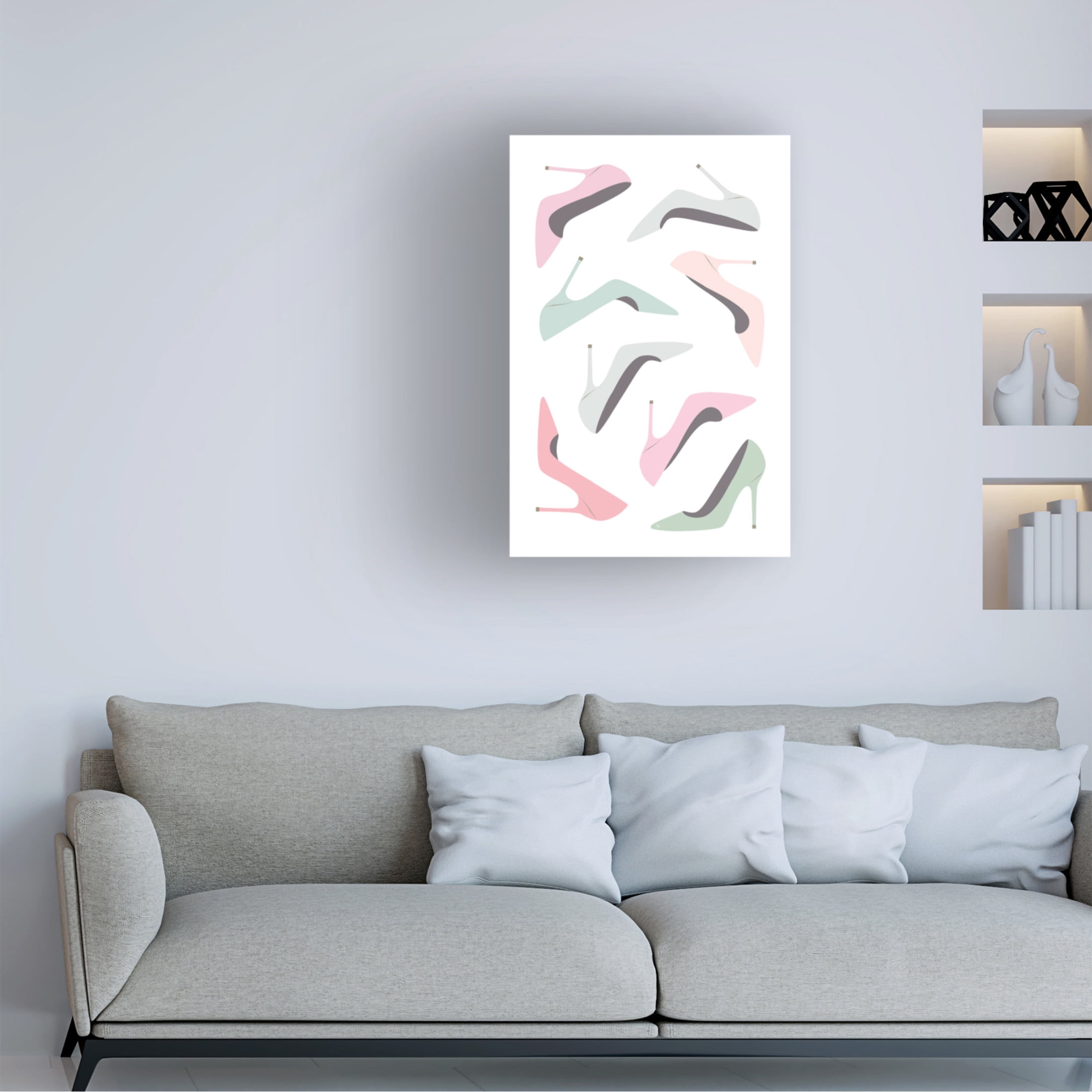 Trademark Fine Art Martina Pastel Heels Canvas Wall Art