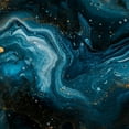 thumbnail image 6 of PIKWEEK Gold and Blue Abstract Art Table Cloth Round Table Cover White, 6 of 8