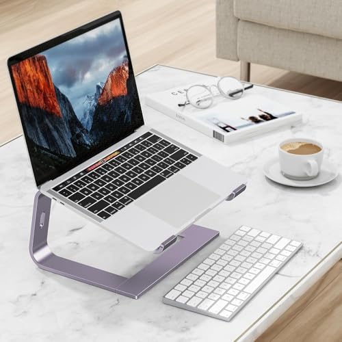 Laptop Stand for Desk, Detachable Laptop Riser, Aluminum Laptop Holder, Compatible with MacBook Air/Pro, Dell, HP, and All Laptops (11-16 inch), Grey